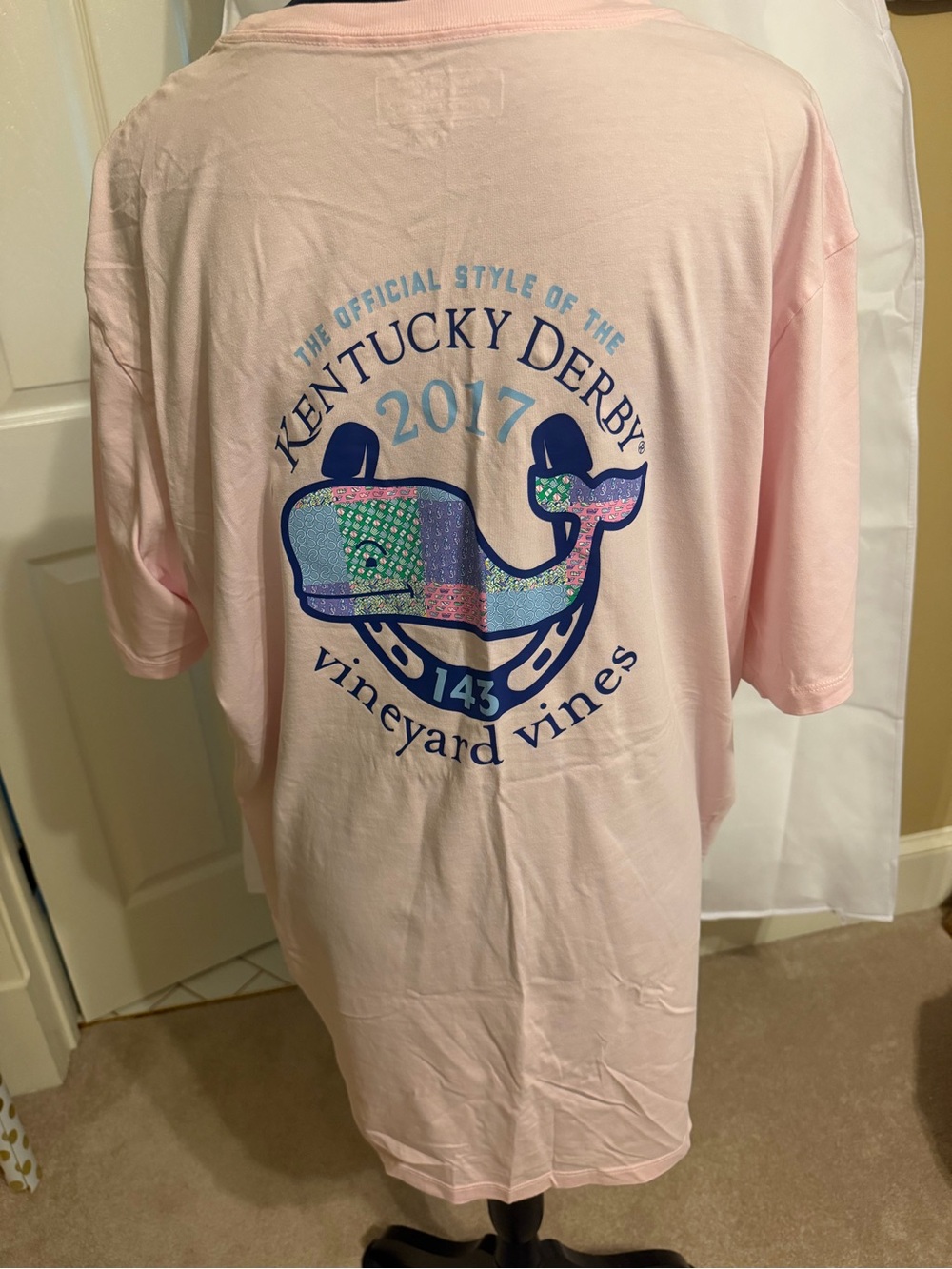 Vineyard Vines Pink Kentucky Derby 2017 Whale Graphic Tee